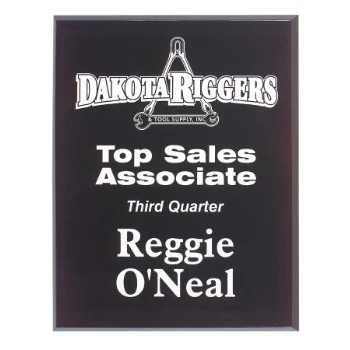 8" x 10" Solid Black Border Acrylic Clear-Plaq Award 1