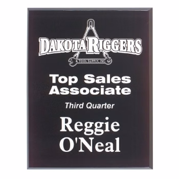 8" x 10" Solid Black Border Acrylic Clear-Plaq Award