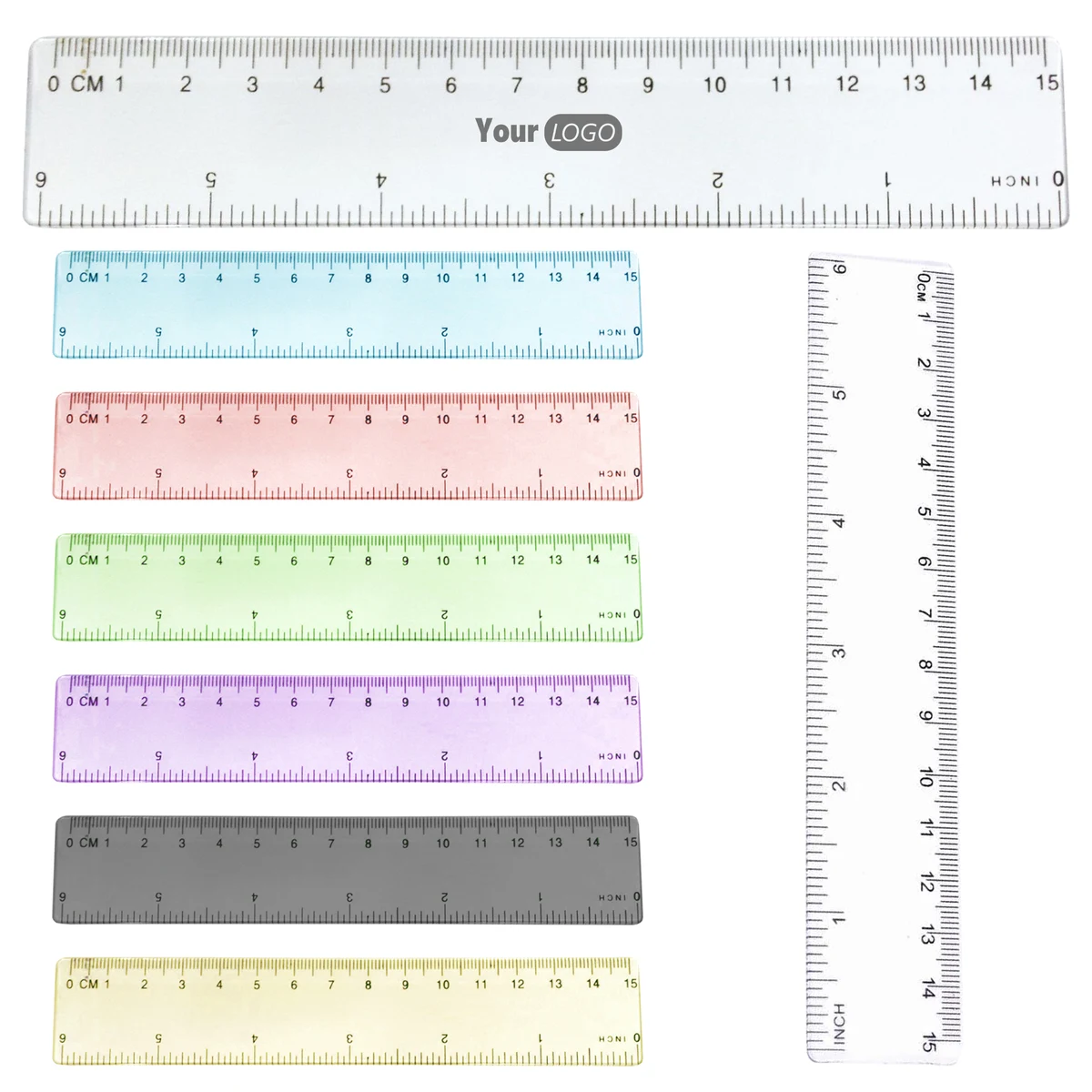 Plastic Transparent Solid Color Ruler 1