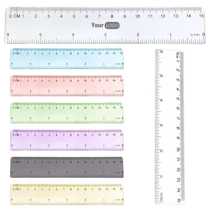 Plastic Transparent Solid Color Ruler
