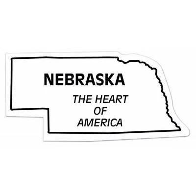 Nebraska State Shape Magnet - Full Color 1