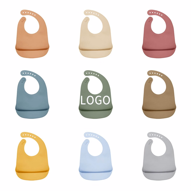 Silicone Feeding Bib with 3D Pocket