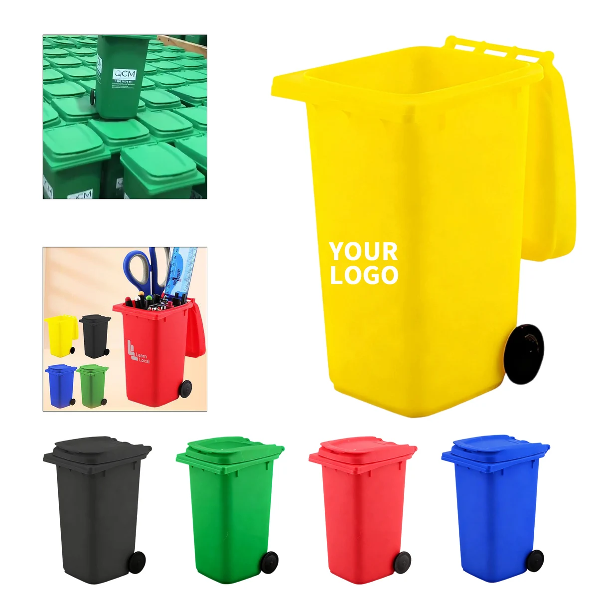 Mini Desk Bin Pen Holder, custom desk accessory with logo imprint 1