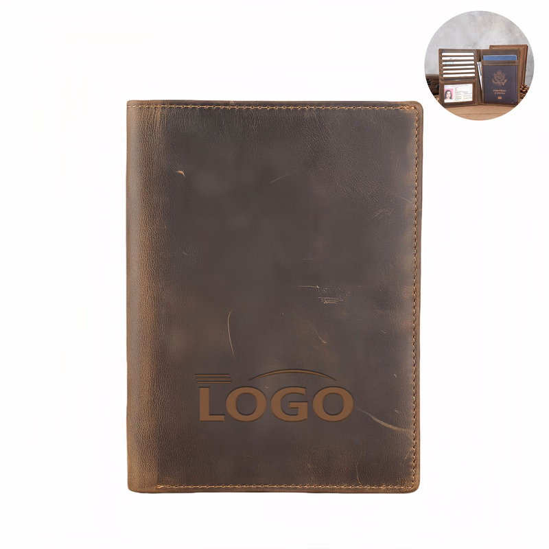 Crazy Horse Leather Passport Holder