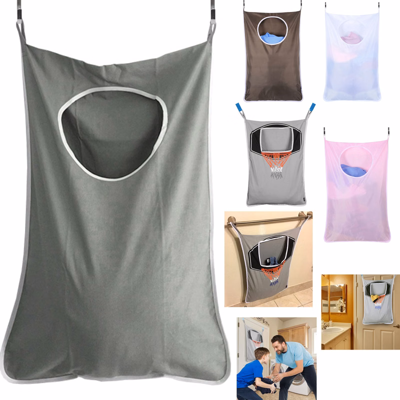 Hanging Over The Door Kids Laundry Basket Bag