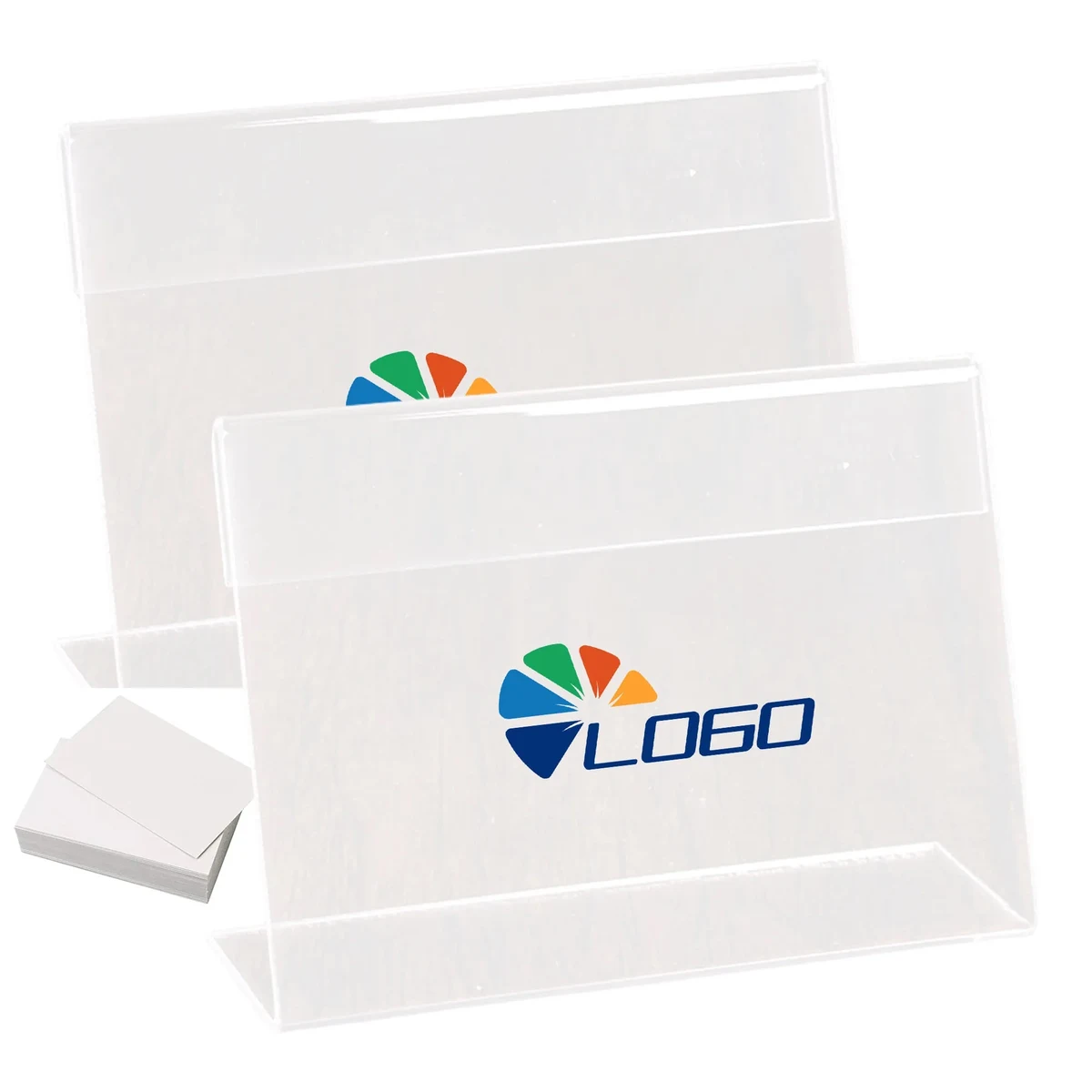 MOQ 100pcs A6 L-Shaped Acrylic Transparent Signage Nameplate 1