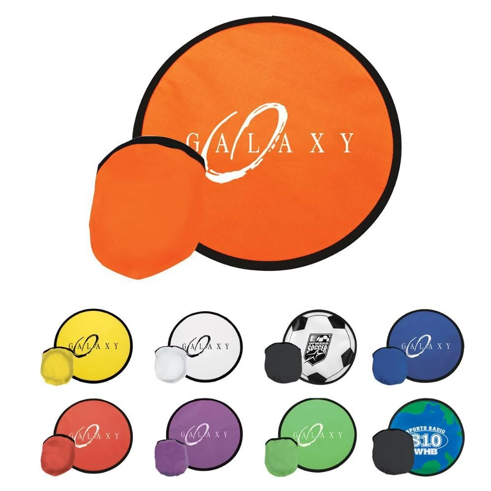 Collapsible Nylon Flying Disc with Pouch 1