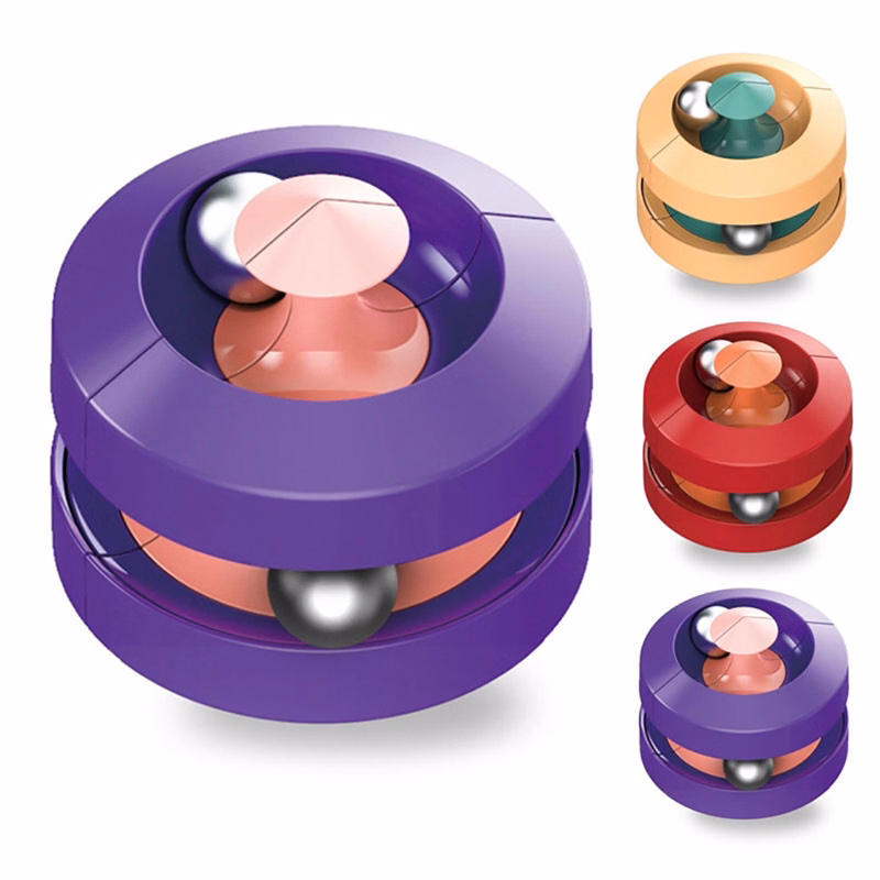 Bead Track Rubik's Cube Finger Spinner