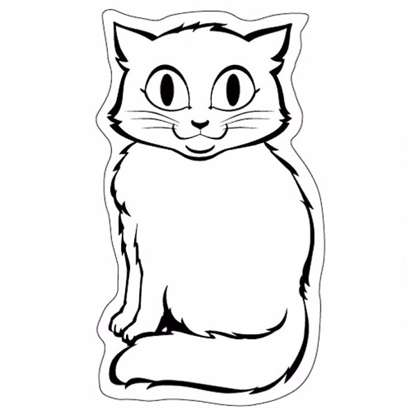 Sitting Cat Magnet - Full Color