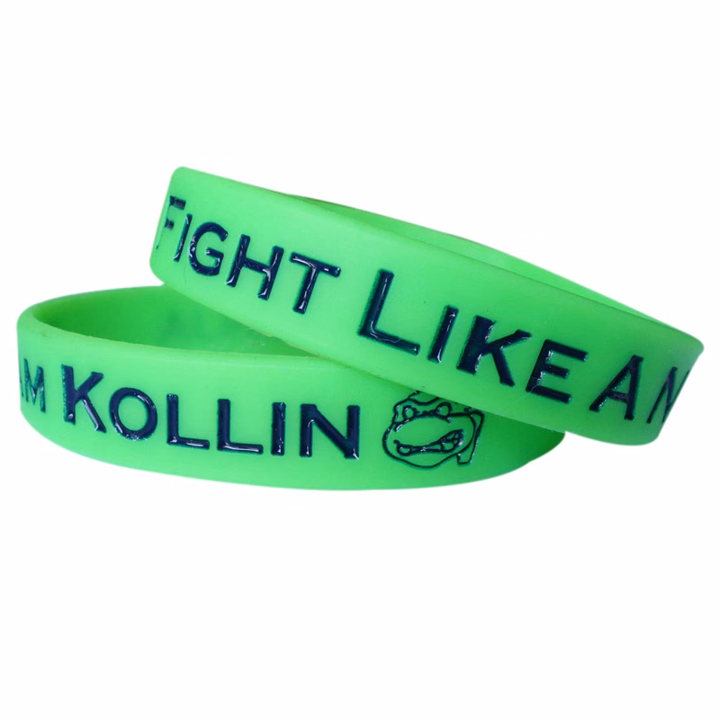 Deboss-Fill Silicone Wristbands