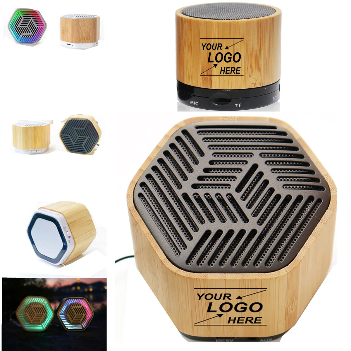 Bamboo Wireless Speaker for Home Audio 1