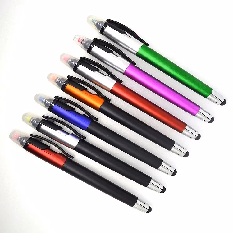 Multifunctional Stylus Ballpoint Pen with Highlighter