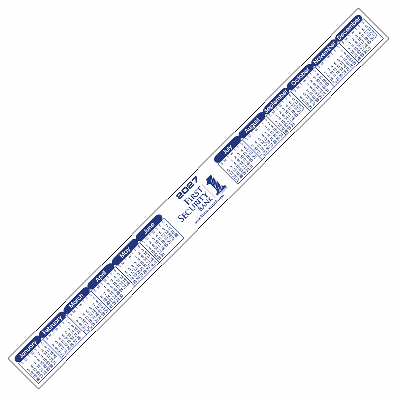 Kwik-Stik Customized Horizontal Strip Year at a Glance Monitor Calendar