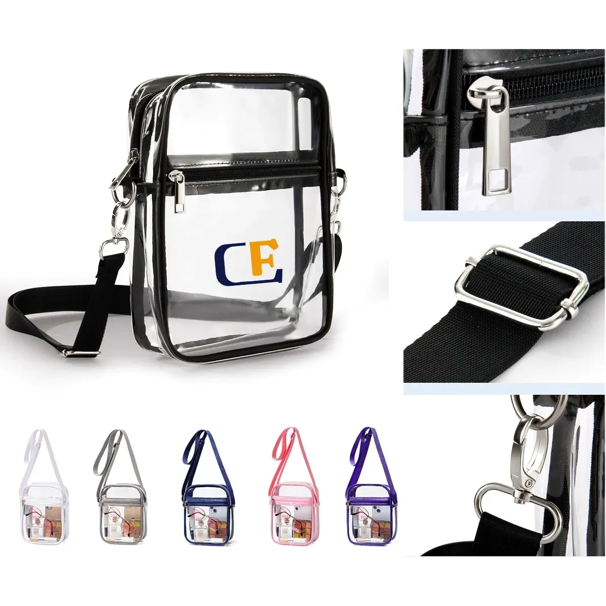 Crossbody Clear Bag With Front Pocket 1