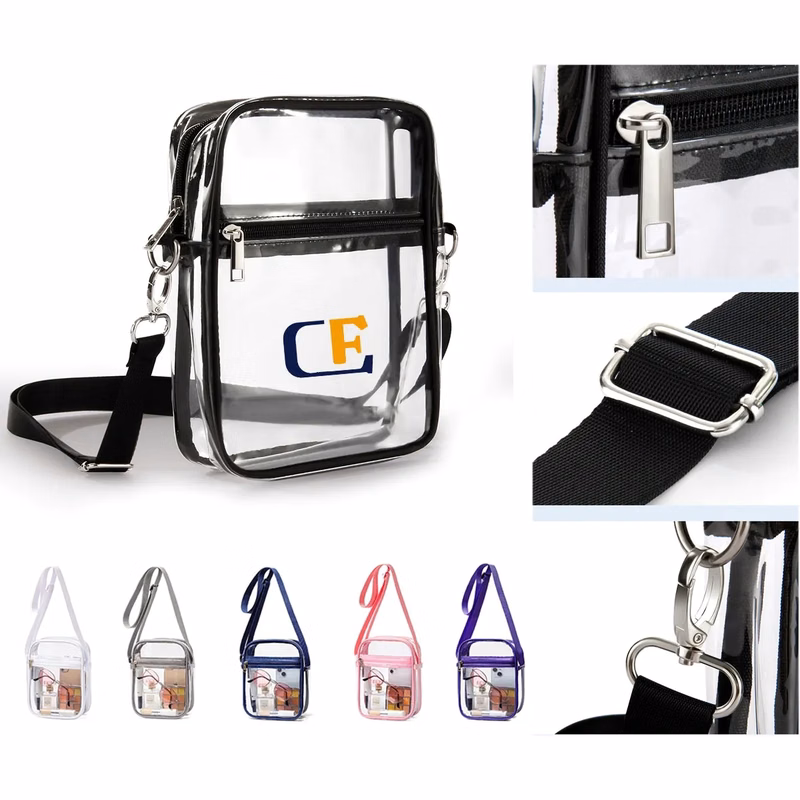 Crossbody Clear Bag With Front Pocket