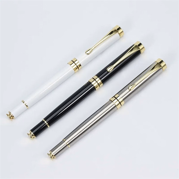 Custom Stainless Steel Ballpoint Pen with Smooth 0.5mm Refill — Executive Gift