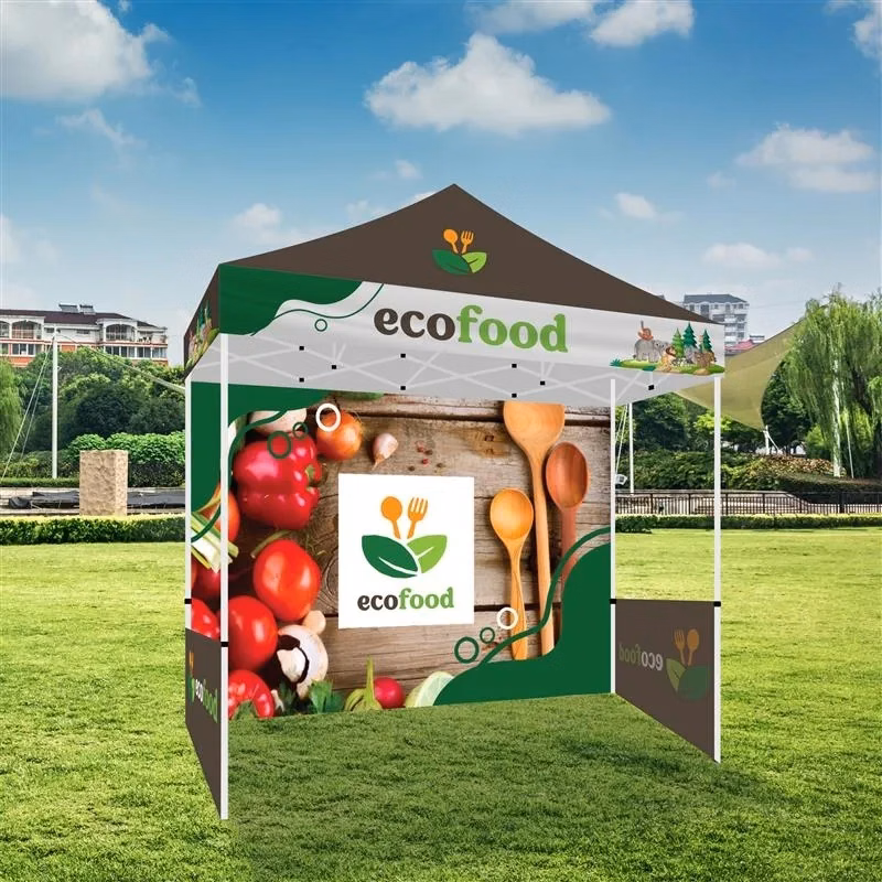 10x10 Standard Tent w/ Full Color Canopy Backwall & Sidewall