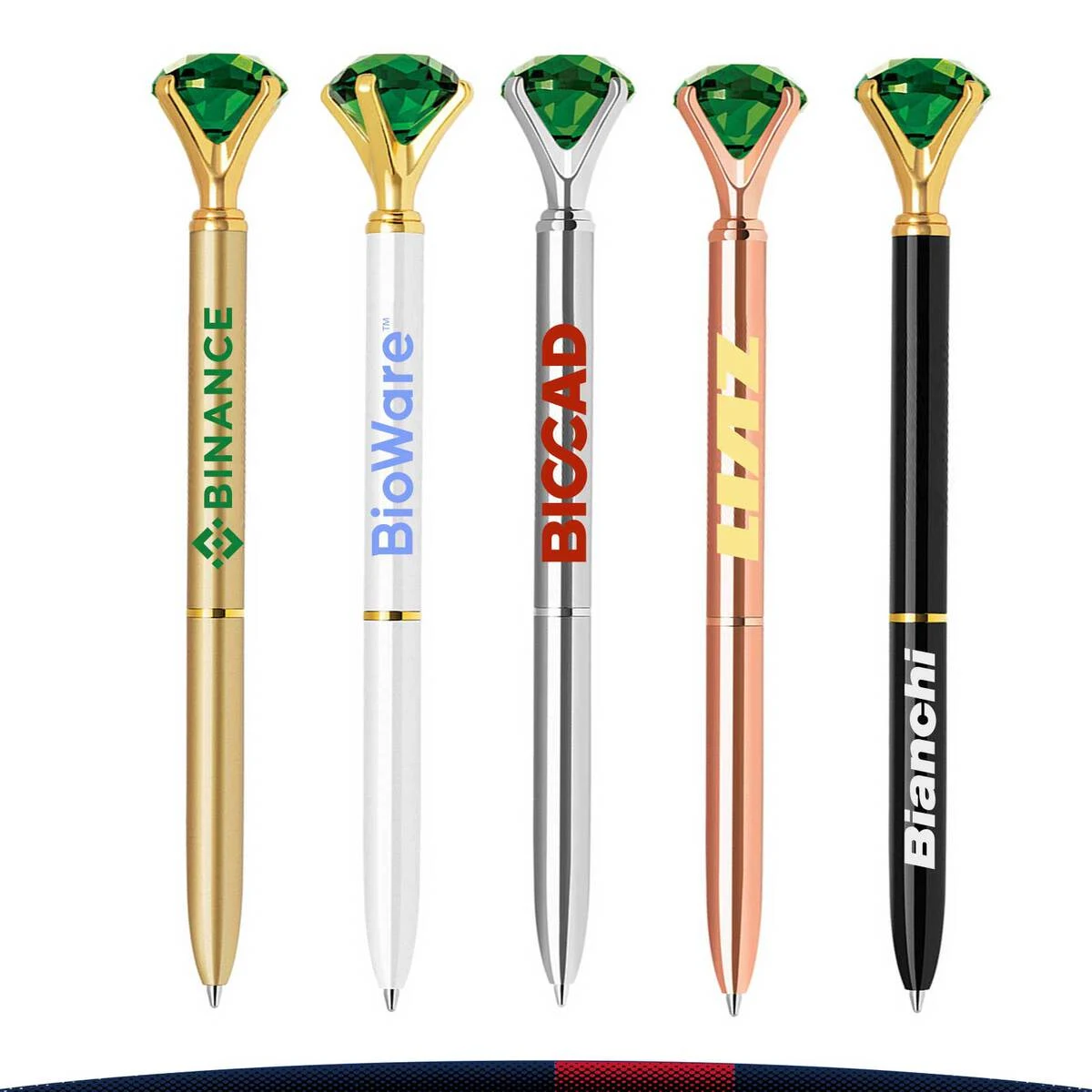 Emerald Crystal Metal Pen 1