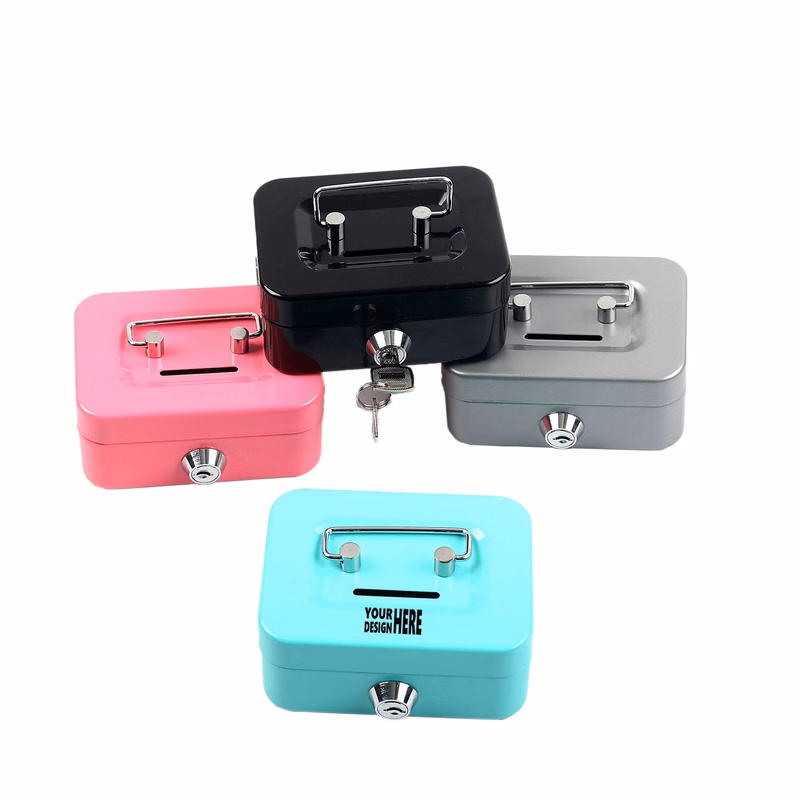 Metal Cash Box with Key