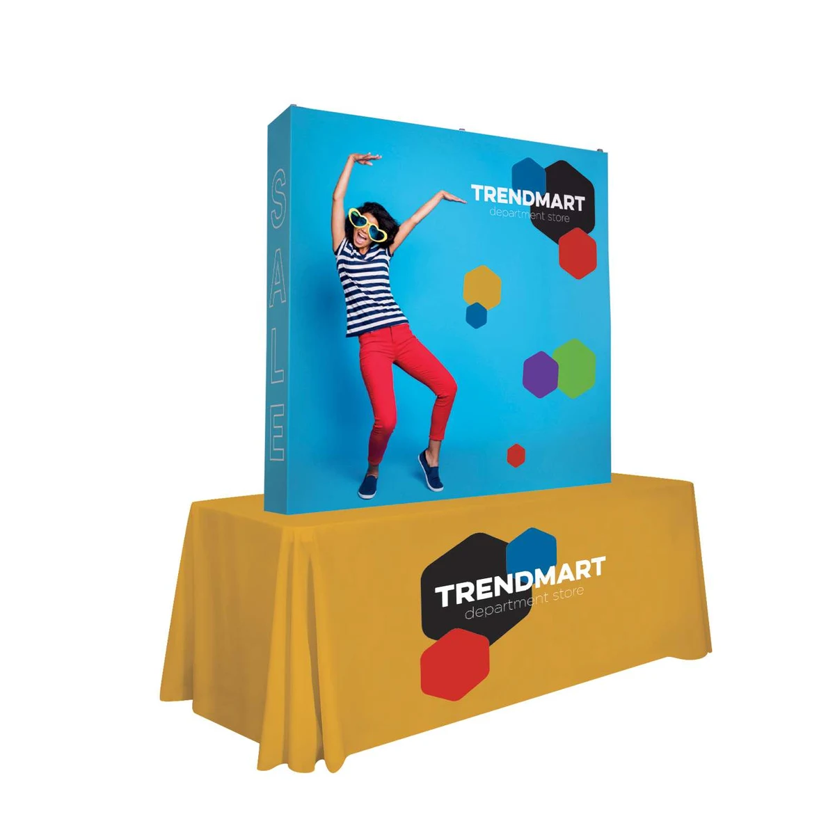 6' Straight Splash Tabletop Display Wrap Kit (Recycled Polyester Knit) 1
