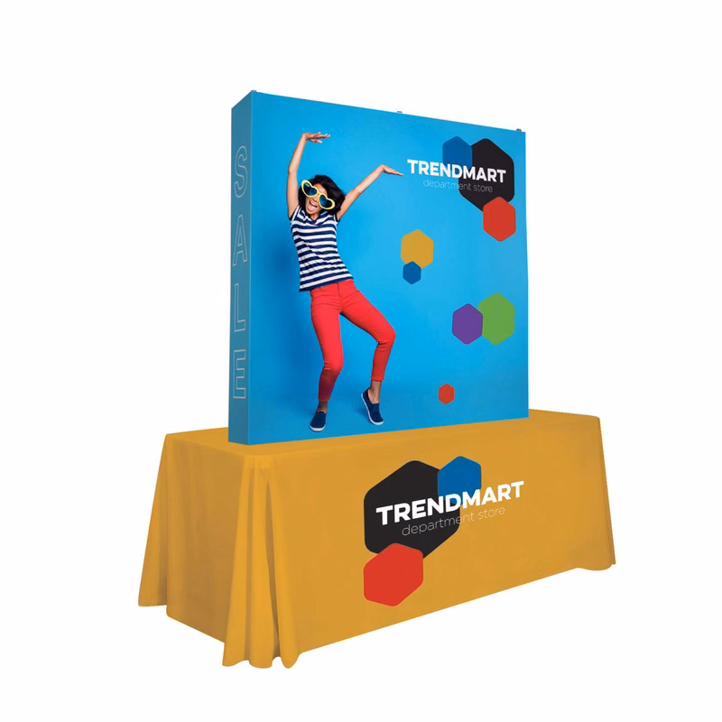 6' Straight Splash Tabletop Display Wrap Kit (Recycled Polyester Knit)