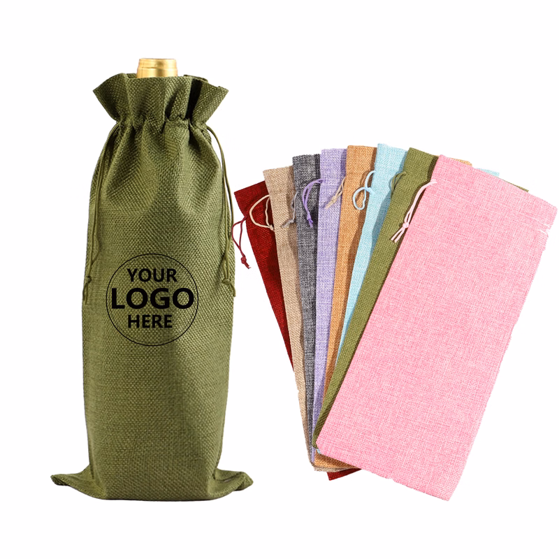 Linen-Inspired Single-Bottle Wine Bag