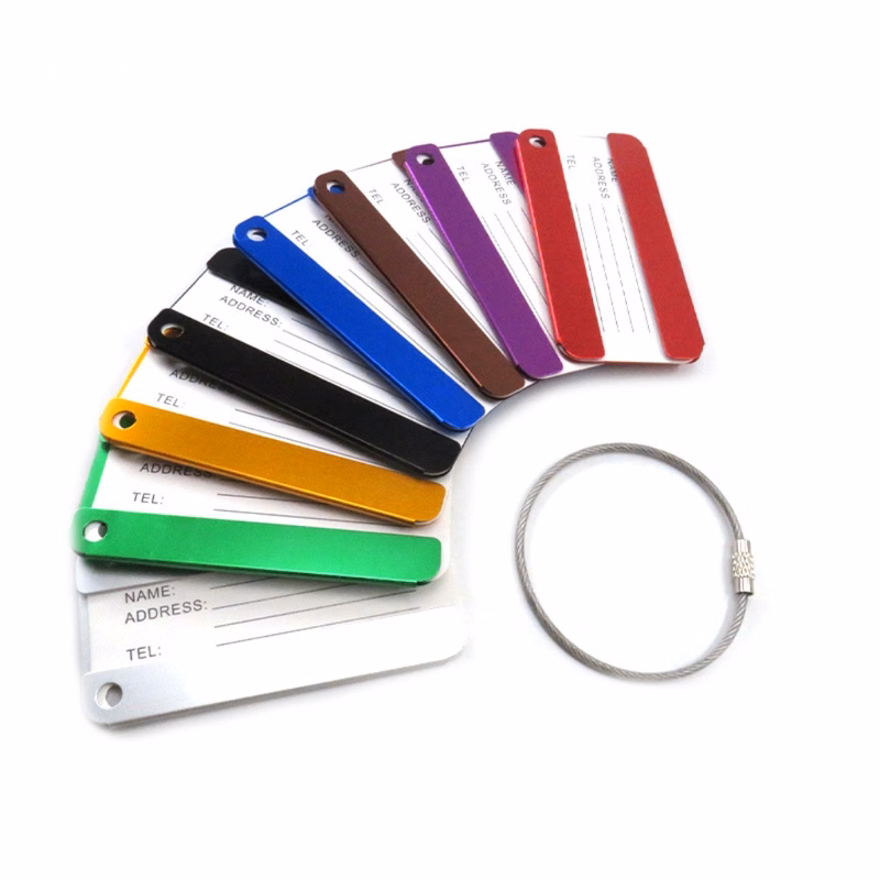 Aluminium Alloy Luggage Tag W/ Keyring