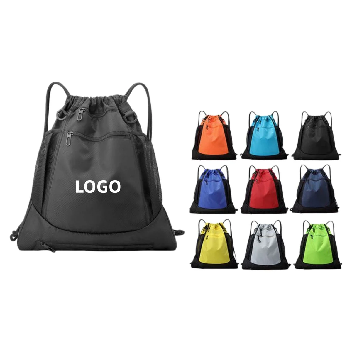 Waterproof Oxford Nylon Drawstring Backpack 1