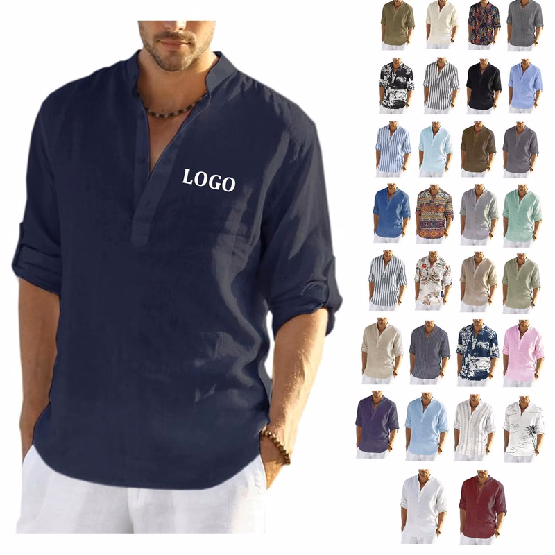 Men's Cotton And Linen Casual Shirts