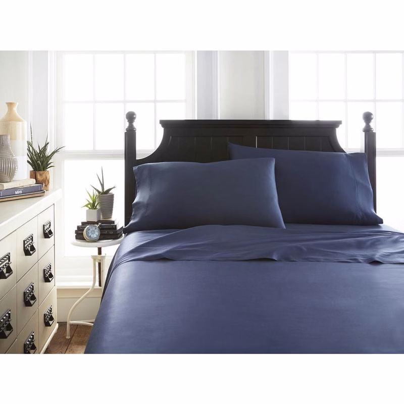 Bamboo Bed Sheet Sets - Navy Queen 4 Piece