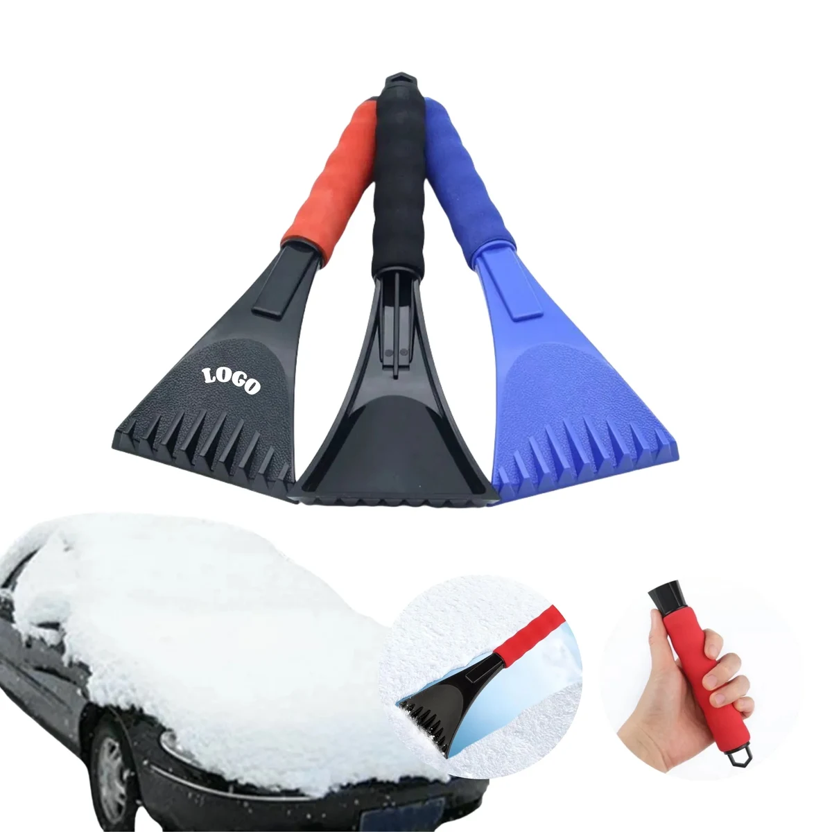 Winter Sponge Handle Car Windshield Ice Shovel Snow Scraper 1
