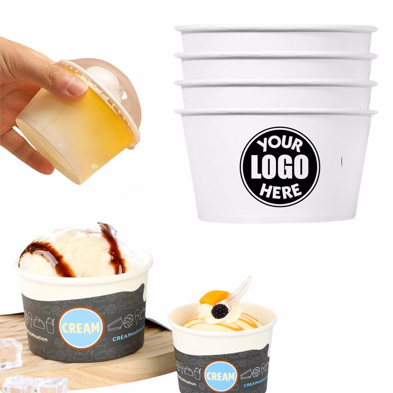 Customed Paper Ice Cream Cups