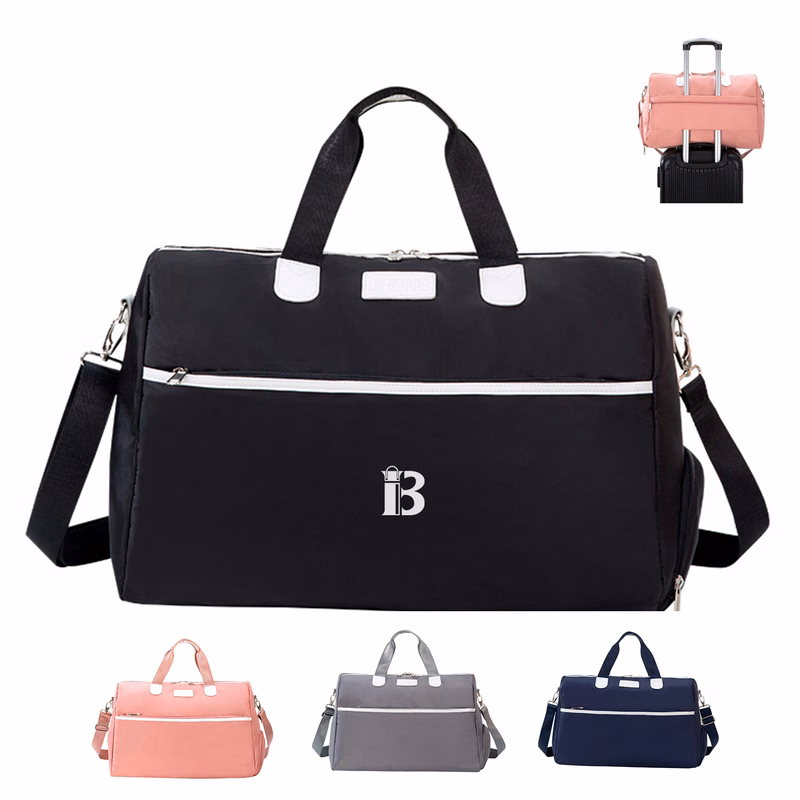 Large Capacity Nylon Duffel Bag w/ Shoe Compartment