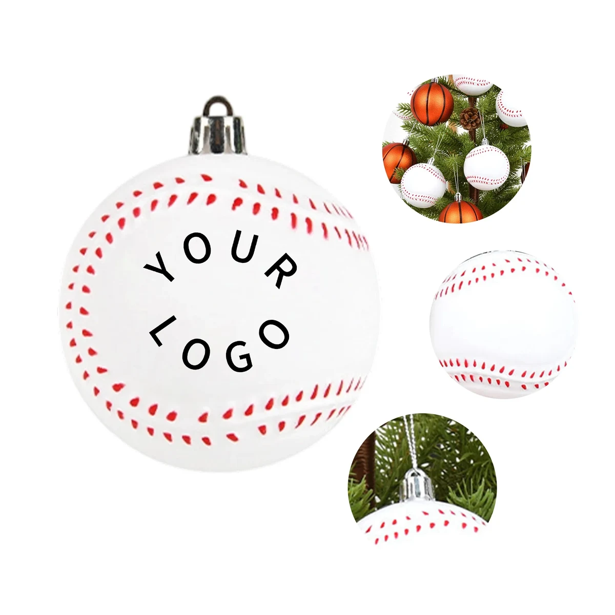 Baseball Christmas Tree Ornament 1