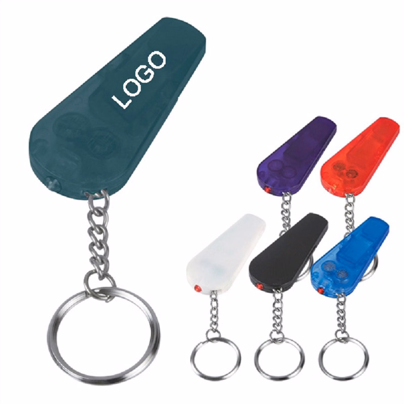 2 3/8" L Whistle W/ LED Light & Key Chains