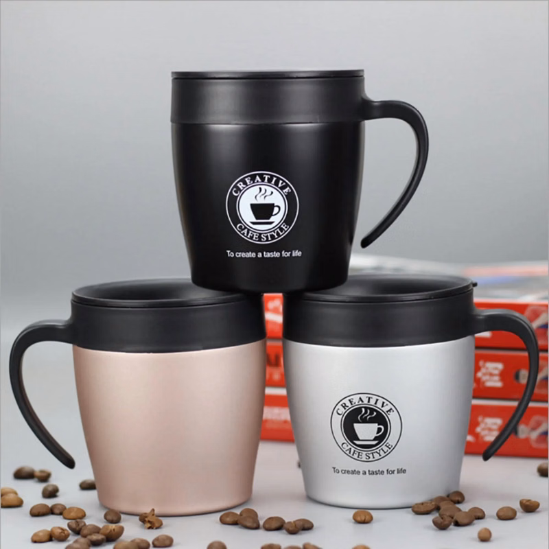 12 oz Double Wall Stainless Steel Thermos Travel Coffee Mug