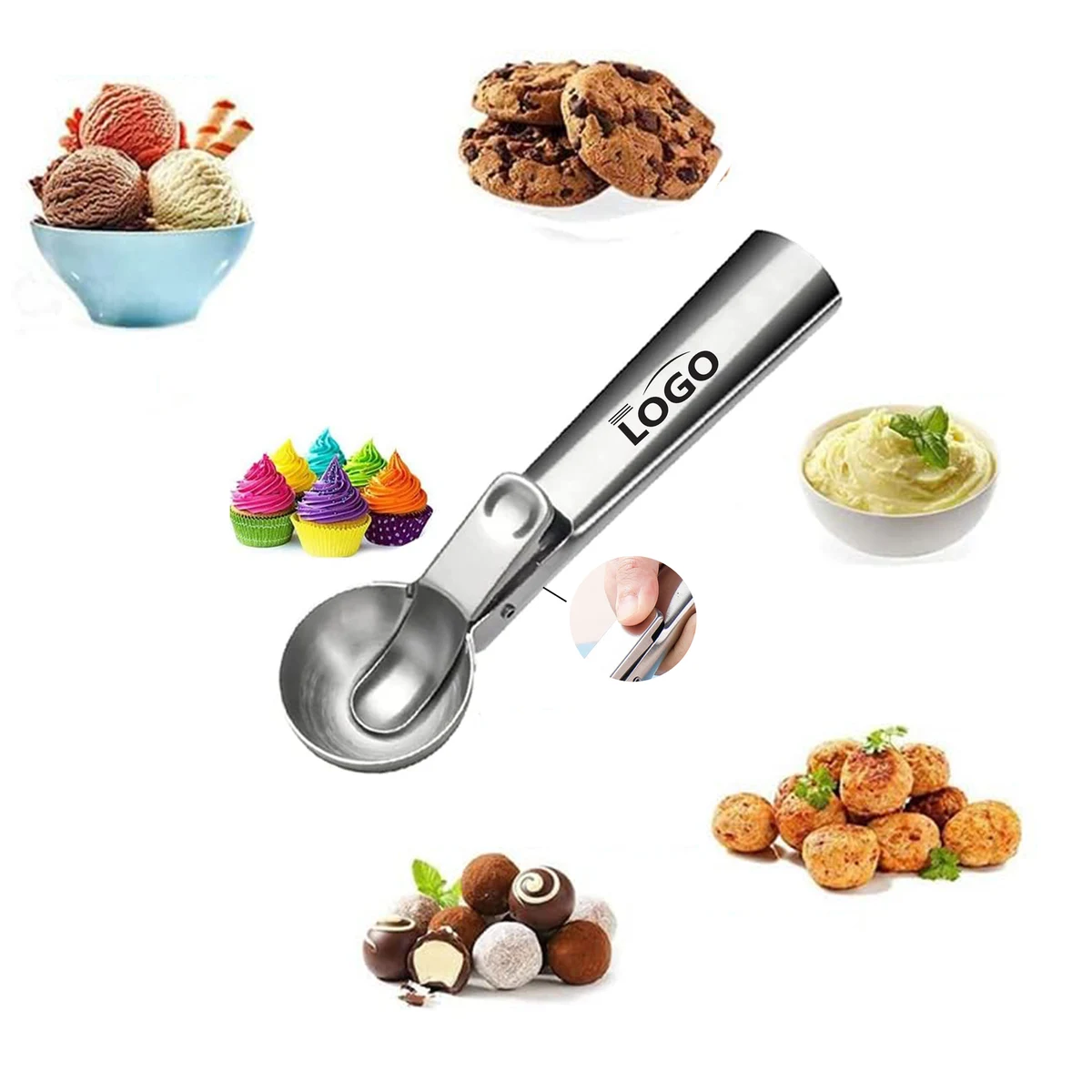 MOQ20 Stainless Steel Ice Cream Scoop 1