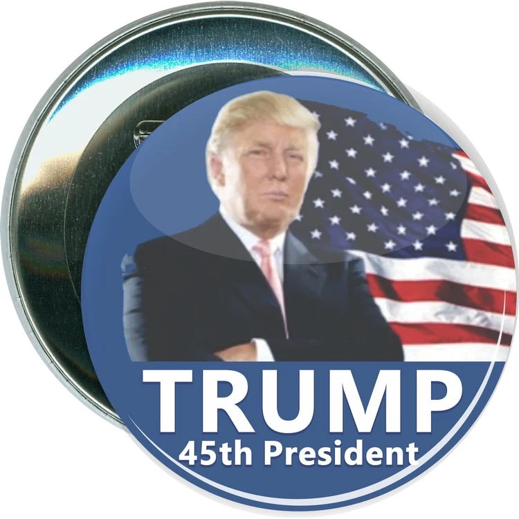 President Trump, Trump 45th President, Political Button 1