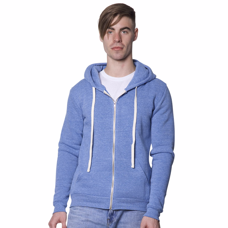 Unisex eco Triblend Fleece Full Zip Hoodie
