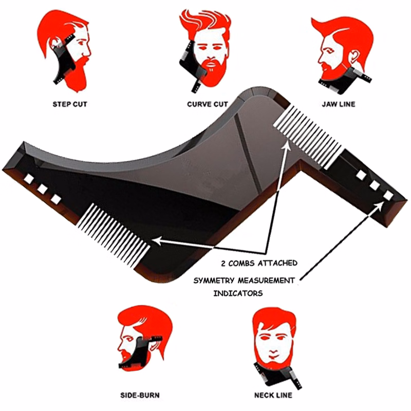 Beard Shaping and Styling Template Comb
