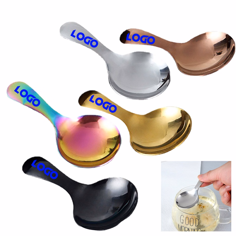 Stainless Steel Short Handle Round Spoon