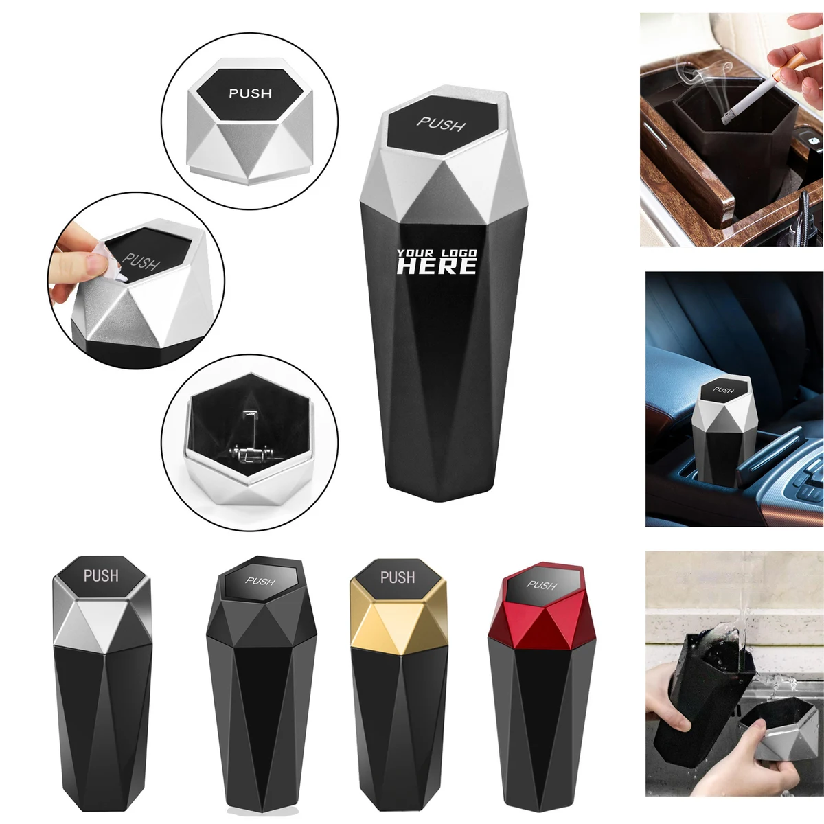 Diamond Design Mini Garbage Bin 1