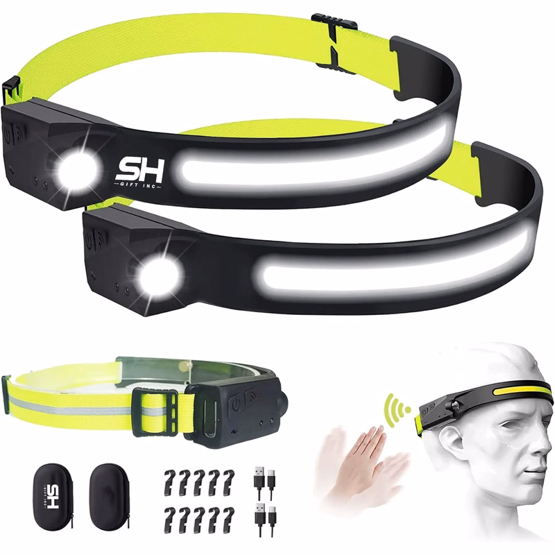 Rechargeable LED Headlamp with Motion Sensor