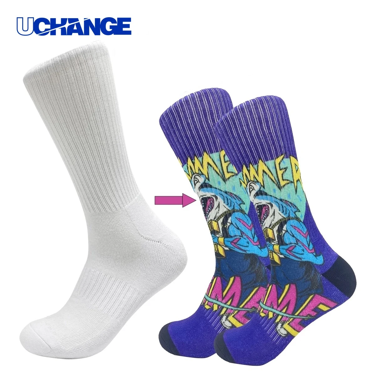 Full Color Sublimation Crew Socks 1