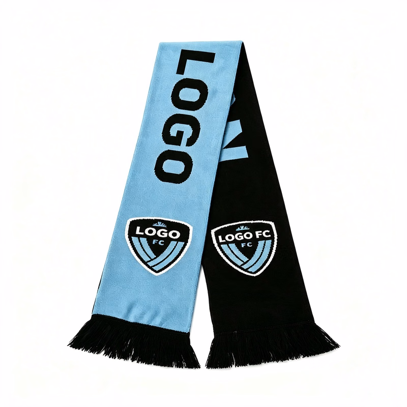 Jacquard Knit Tassel Stadium Scarf