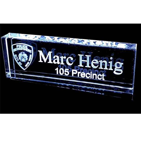 Crystal Desk Name Plate 1