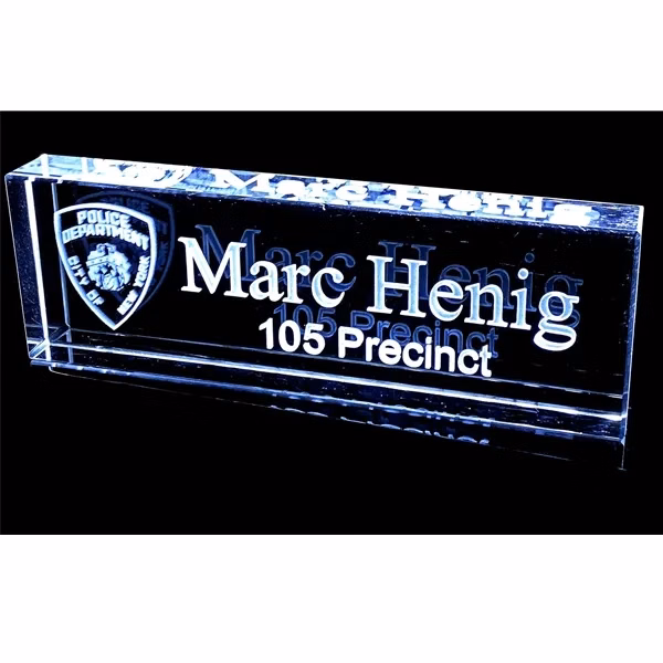 Crystal Desk Name Plate