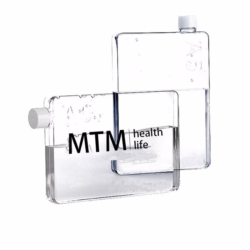 14oz Clear Plastic Square Water Bottle