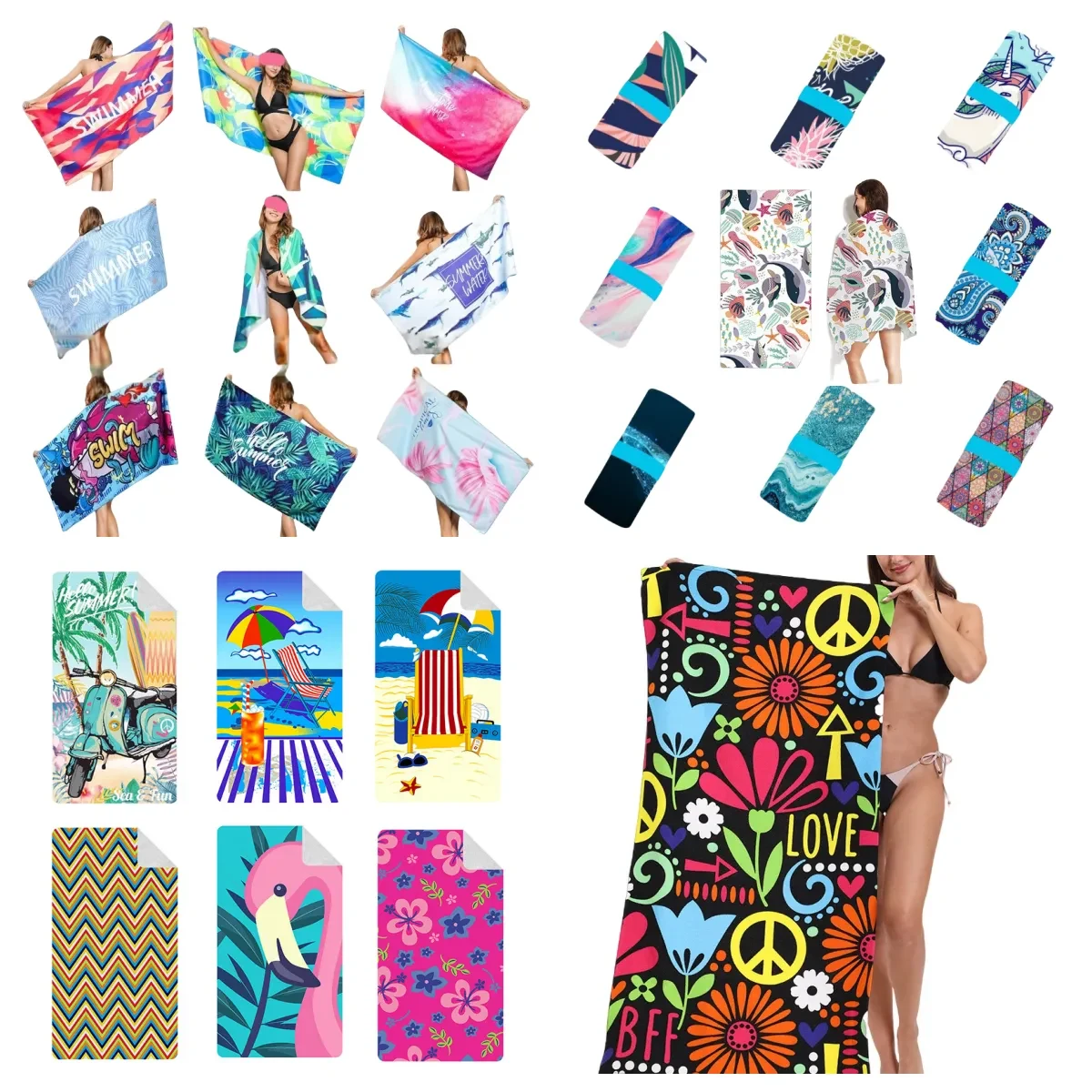 Quick-Dry Microfiber Beach Towel for Outdoor Use 1