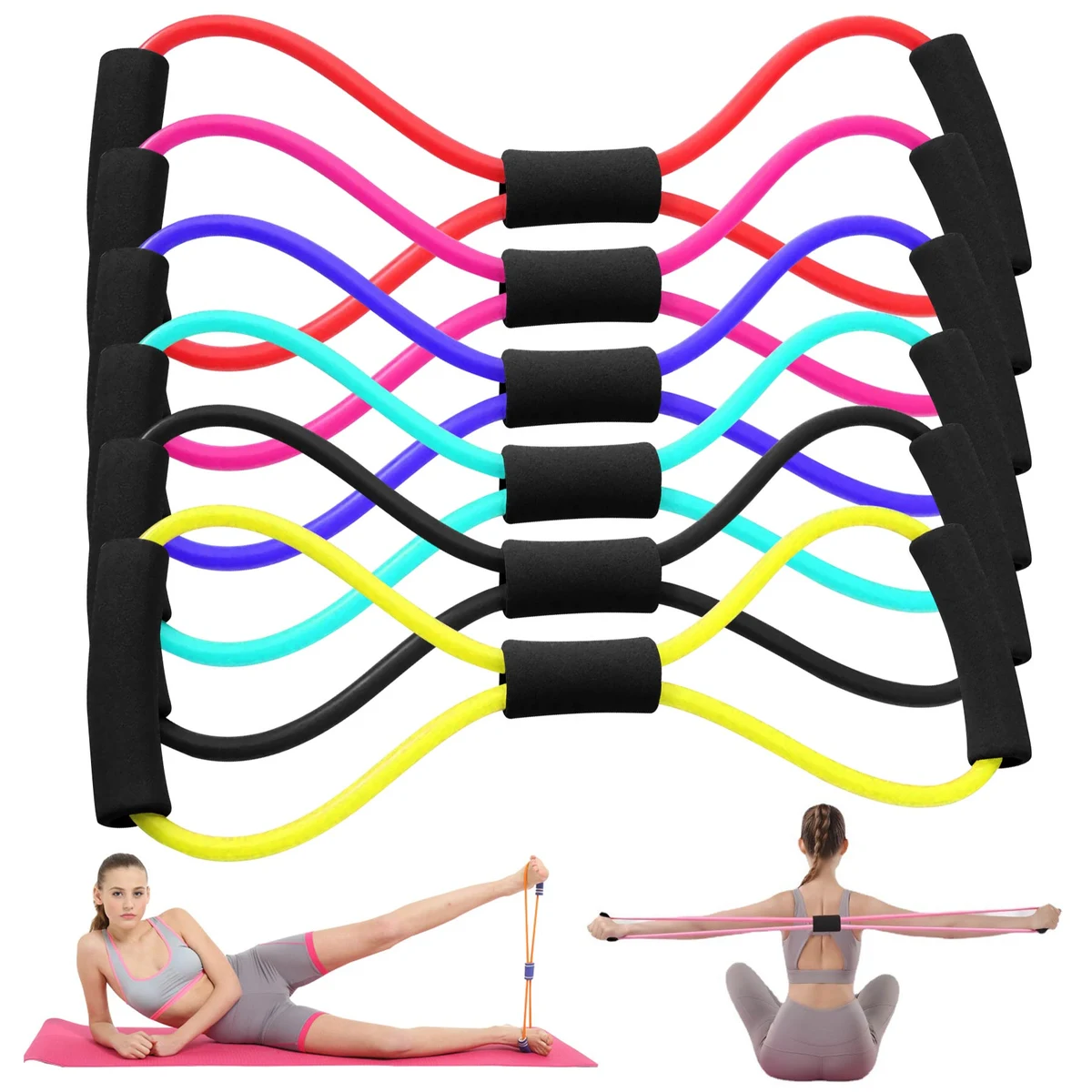 Figure-8 Resistance Band with Padded Handles 1